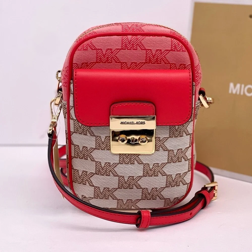 Michael Kors Sloan Editor Small Phone Logo Jacquard Crossbody